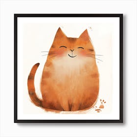 Orange Cat Art Print