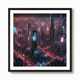 Futuristic Cityscape 10 Art Print