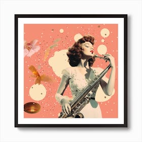 Saxophone Girl Art Print
