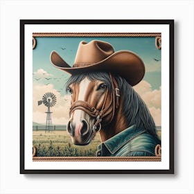 Cowboy Horse 1 Art Print