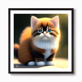 Kitten With Blue Eyes Art Print