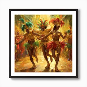 Carnival Dancers 4 Art Print