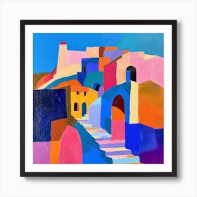 Abstract Travel Collection Greece 4 Art Print