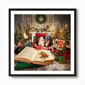 Firefly Journal, Christmas, Holiday, Scene, Festive, Winter, Cozy, Decorative, Nostalgic, Snow, Fami (1) Art Print