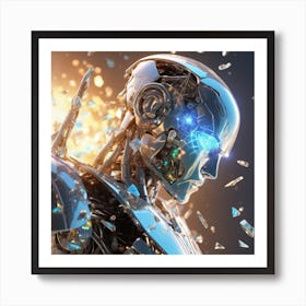 Futuristic Robot 2 Art Print