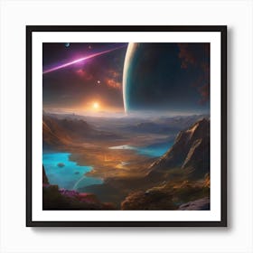 Space Landscape Art Print