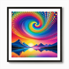 Psychedelic Spiral Painting 2 Art Print