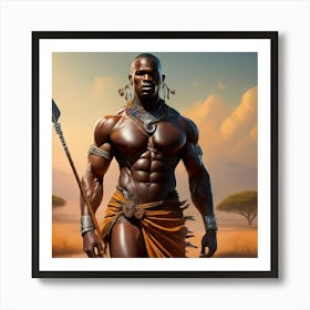 African Warrior 2 Art Print