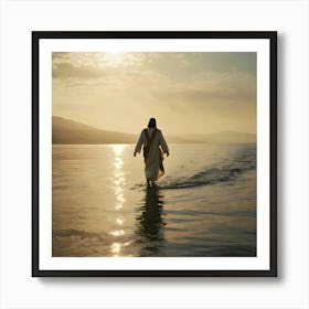 Jesus Walking In The Water 11 Art Print