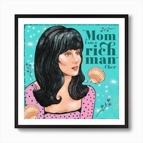 Cher Square Art Print