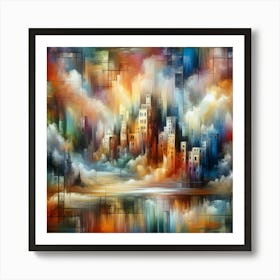 Abstract Cityscape 1 Art Print