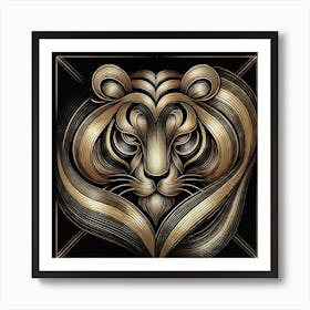 Gold Tiger Canvas Print Art Print