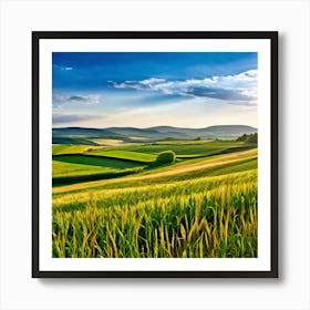 Grass German Cultivate Commercial Ecology Plant Sun Day Cultivated Scene Green Flying Pa (10) Art Print