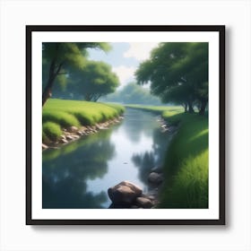 River In The Grass 26 Art Print