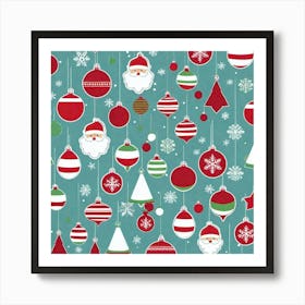 Christmas Ornaments 84 Art Print