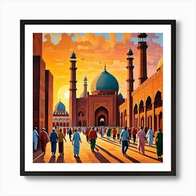 Jama Musjid, India Cubism Style Art Print