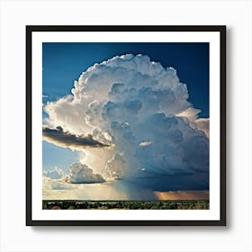 Cumulus Clouds Towering High Creating An Overcast Day In A Natural Outdoor Landscape Cumulus Clou (2) Art Print