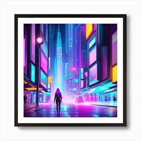 Futuristic City 1 Art Print