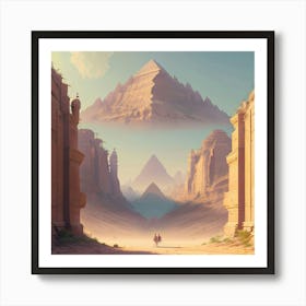 Mirage In The Desert, By Charles Dyson In Year 2024 Art Print