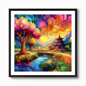 Sunset Painting 3 Art Print