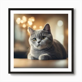 British Shorthair Cat 9 Art Print