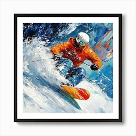 Skier Art 2 Art Print