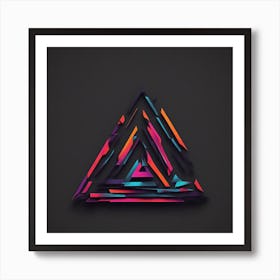 Abstract Triangle Art Print