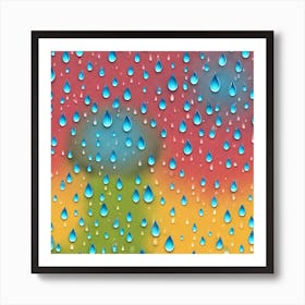 Raindrops On A Window 4 Art Print