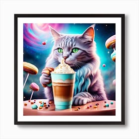 Cosmic Catfeine 3 Art Print