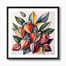 Fruit And Leaves Art Print