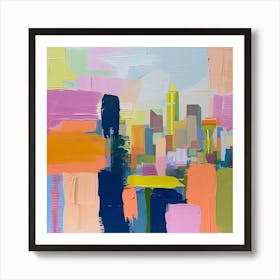 Abstract Travel Collection Seattle Washington 1 Art Print