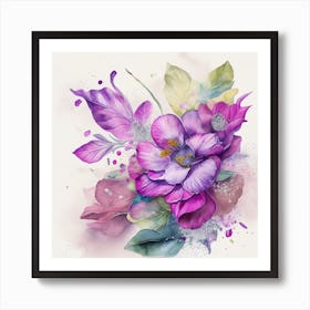 Watercolor Flowers 10 Art Print