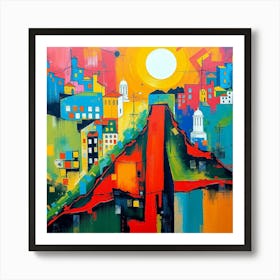 Sunset In The City 1 Art Print