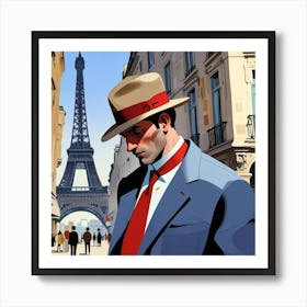 French man in Paris 1 Art Print