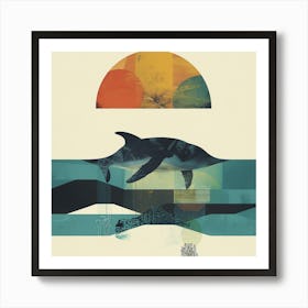Dolphins In The Sea Art Print