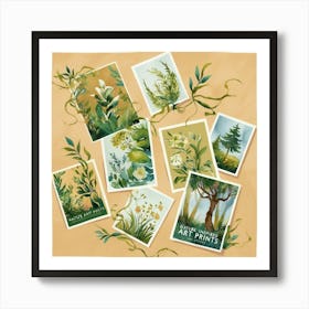 Collection Of Postcards Art Print