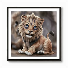 Lion Cub Art Print