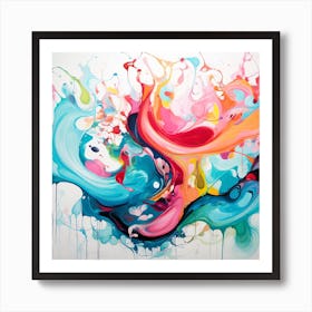 A Colourful Mess! Art Print