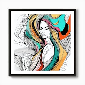 Abstract  Of A Woman 3 Art Print