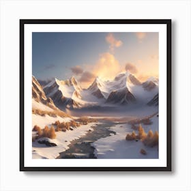 Winter Landscape Art Print