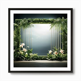 Illuminate The Scene With A Picturesque Modern Tropical Frame Blooming With An Array Of Vividly Hue (1) 2 Art Print