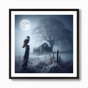 Owl In The Night Art Print