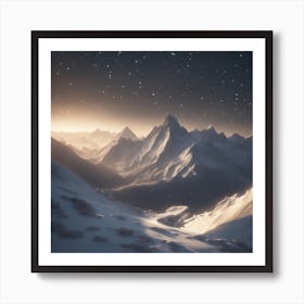 Mountain Landscape - Mountain Stock Videos & Royalty-Free Footage 1 Art Print