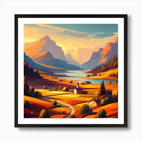 Landscape Painting 160 Art Print