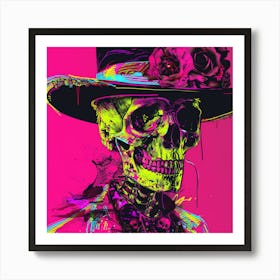 Skeleton In Hat 2 Art Print