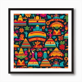 Mexican Pattern 29 Art Print