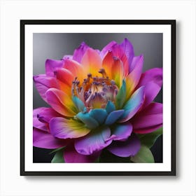 Rainbow Lotus Flower Art Print