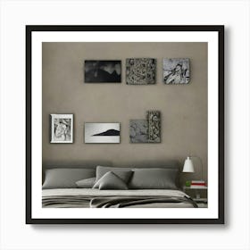 Black And White Bedroom Art Print