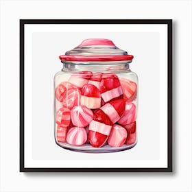 Candies In A Glass Jar Art Print