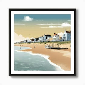 Default Southwold Beach Suffolk Mediterranean Style Illustrati 3 Art Print